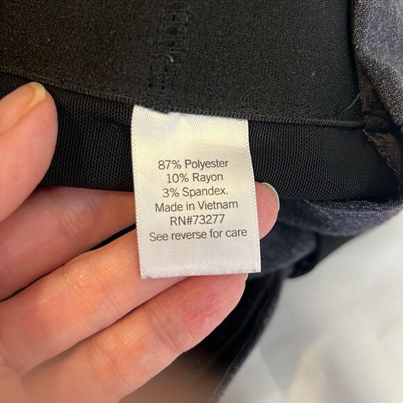 Nine West size 4P blue front zip boot cut pants EUC - Picture 6 of 11